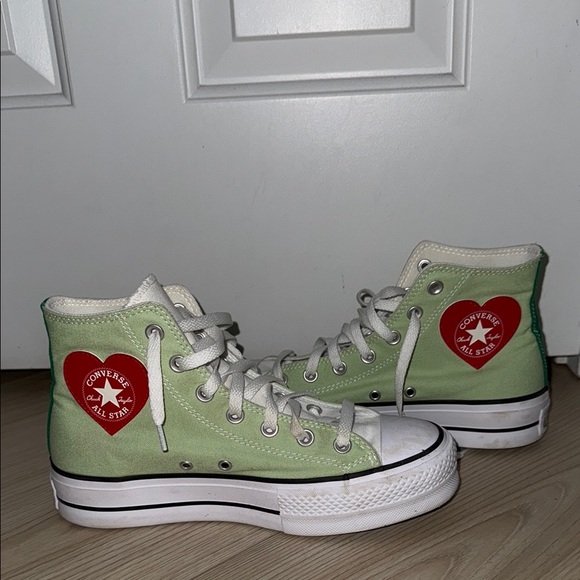 Converse All Star Green Platform High-tops - Picture 4 of 5